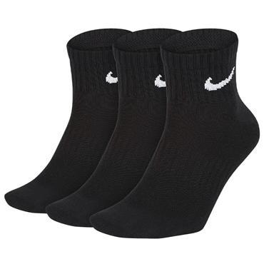 Nike Gents Everyday Lightweight 3-Pairs Ankle Socks Black (010)