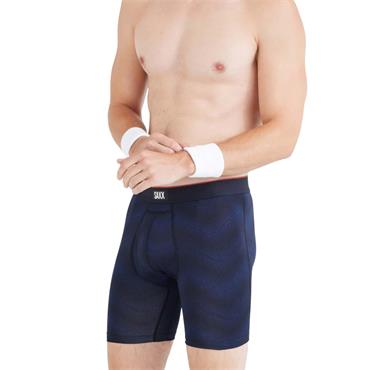 Saxx Gents Multi-Sport Mesh Performance 6" Boxer Brief Fly 2-Pack Full Tilt Chevron - Black