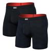 Saxx Gents Multi-Sport Mesh Performance 6" Boxer Brief Fly 2-Pack Full Tilt Chevron - Black