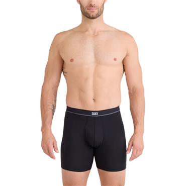 Saxx Gents Essential Stretch Cotton 6" Boxer Brief 3-Pack Black