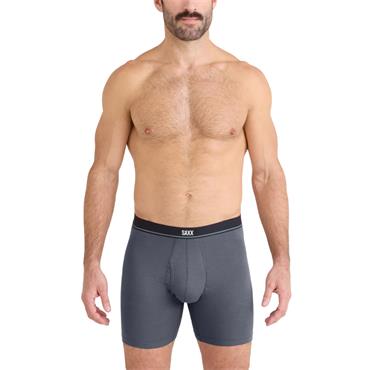Saxx Gents Essential Stretch Cotton 6" Boxer Brief 3-Pack Black - Turbulence - Maritime