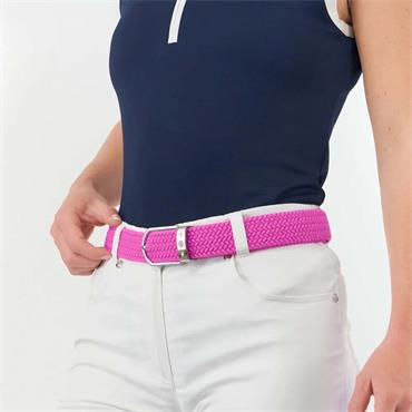Pure Golf Ladies Paige Woven Stretch Belt  Azalea Pink