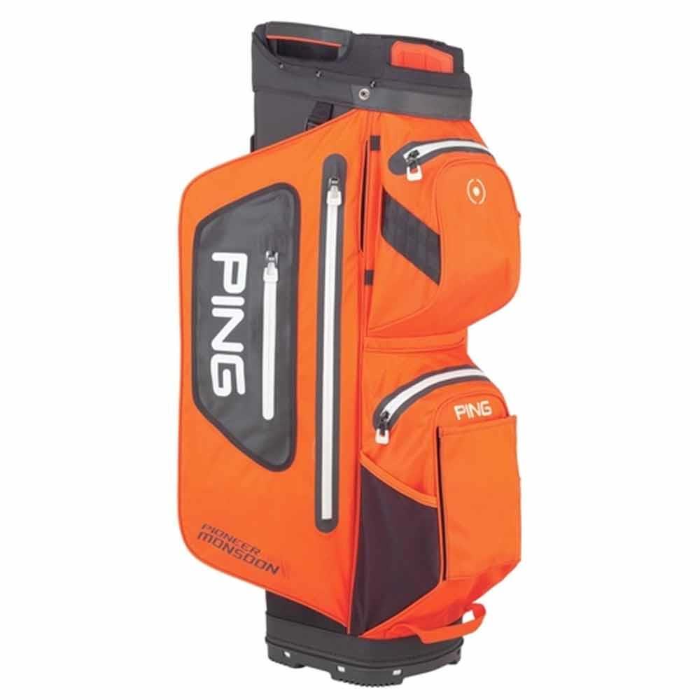 Ping Pioneer Monsoon 201 Cart Bag Orange Black Irish Golf Store