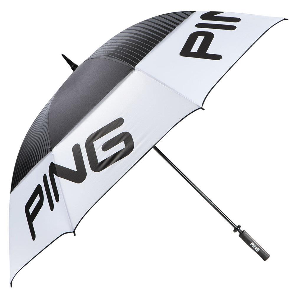 Ping 68" Tour Double Canopy Umbrella White Black Golf Store