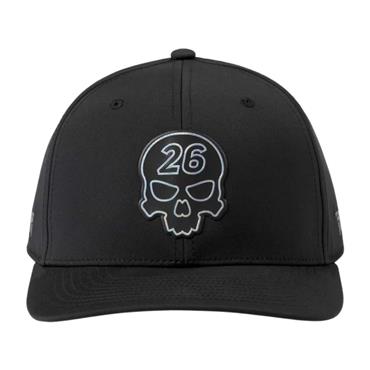 PXG Darkness Skull 6 Panel Curved Bill Snapb  Black