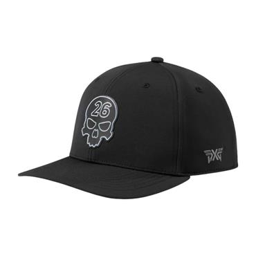 PXG Darkness Skull 6 Panel Curved Bill Snapb  Black