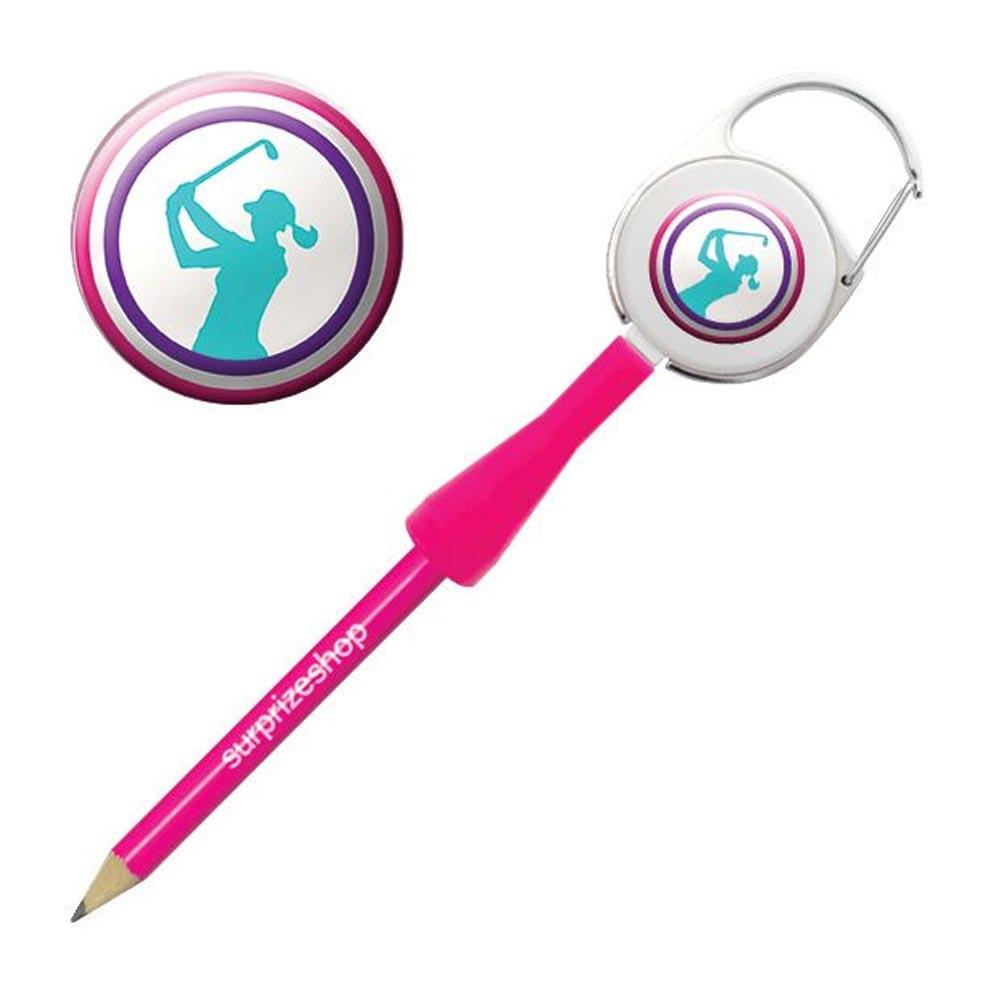 Lady Golfer Retractable Pencil Multicolour Golf Store