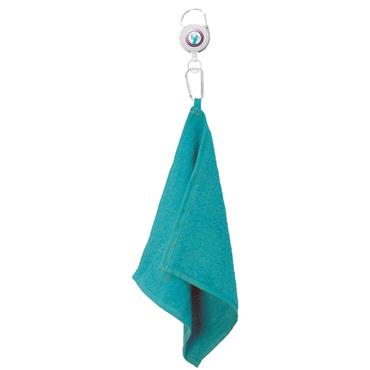 Surprizeshop Lady Golfer Retractable Towel  Aqua