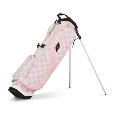 Sunday Golf El Camino Stand Bag  Pink and White Checker