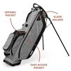 Sunday Golf Ryder Stand Bag  Heather Grey