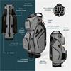 Sunday Golf Big Rig Cart Bag  Heather Grey