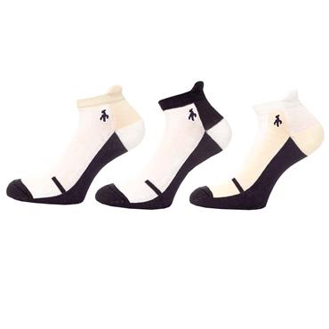 Green Lamb Ladies Colour Block Socks 3-Pack  Navy - Stone - White