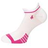 Green Lamb Ladies Low Ankle Socks 3-Pair  Raspeberry Pink - White