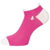 Green Lamb Ladies Low Ankle Socks 3-Pair  Raspeberry Pink - White