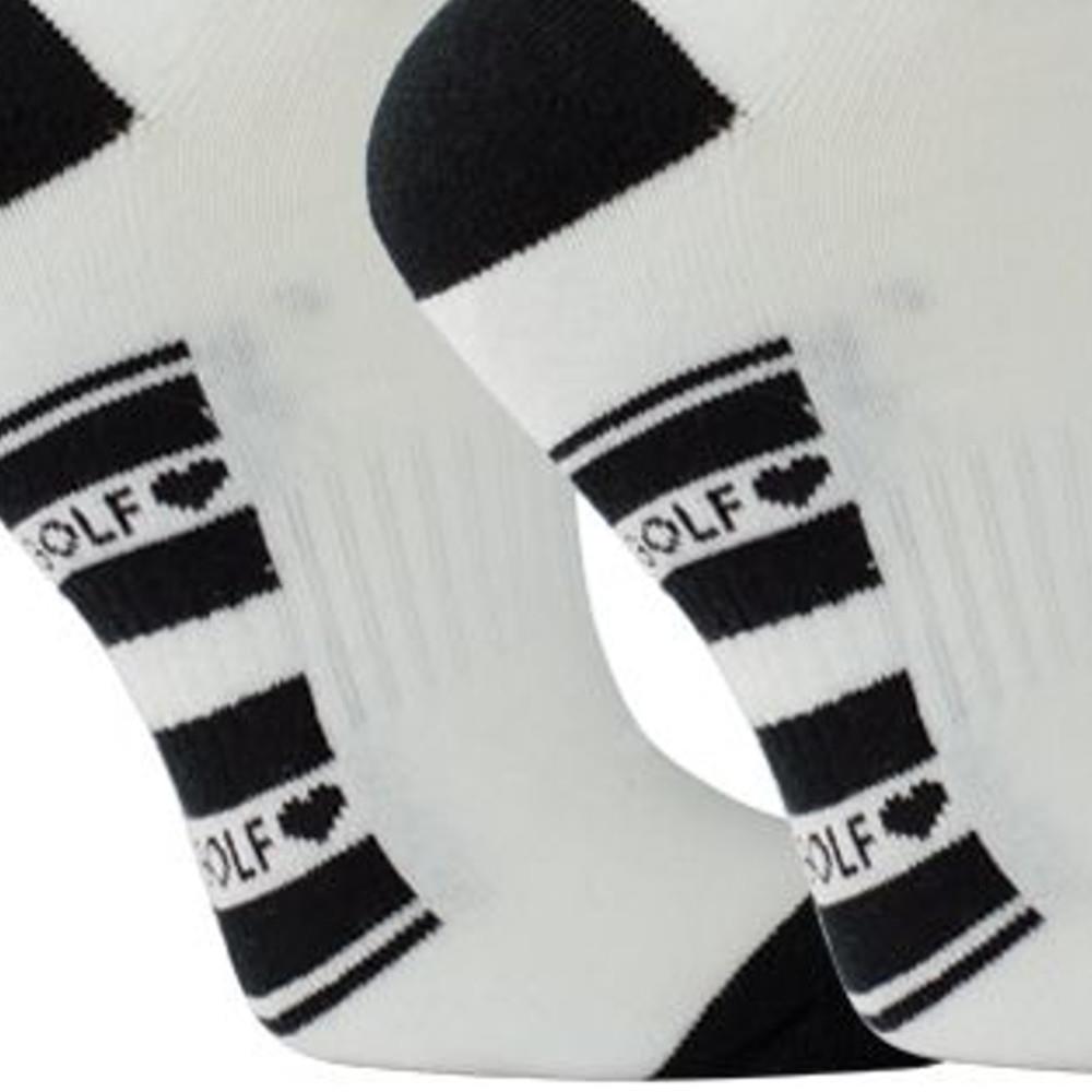 Ladies Golf Socks White Black Golf Store
