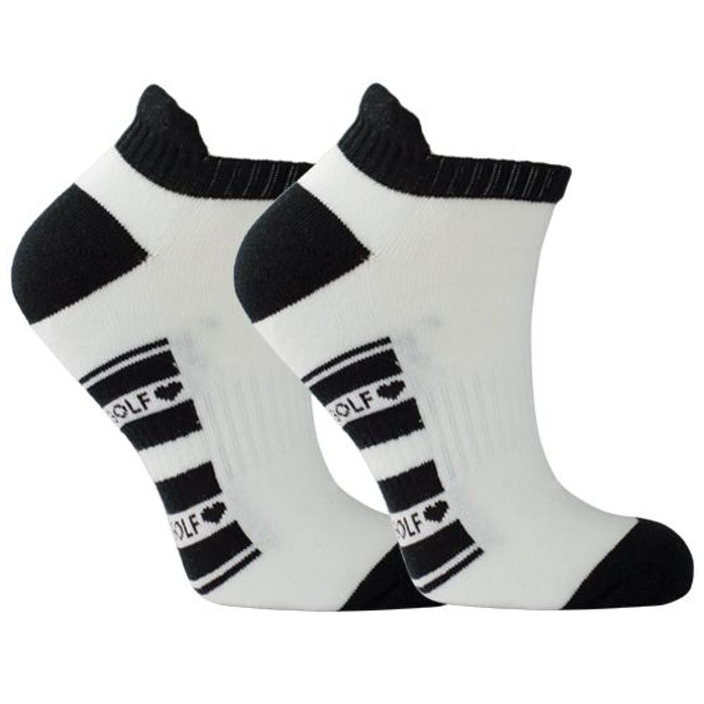 Ladies Golf Socks White Black Golf Store
