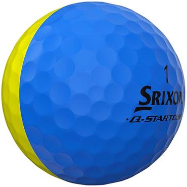 Srixon Q-Star Tour Divide Balls  Yellow - Blue