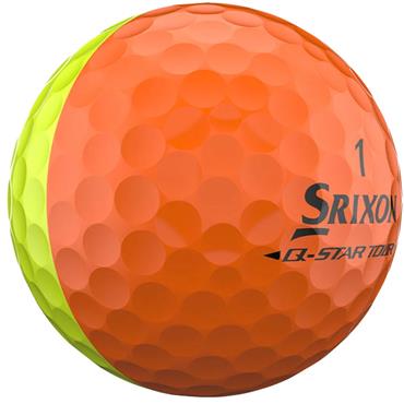 Srixon Q-Star Tour Divide Golf Balls Dozen Yellow - Orange