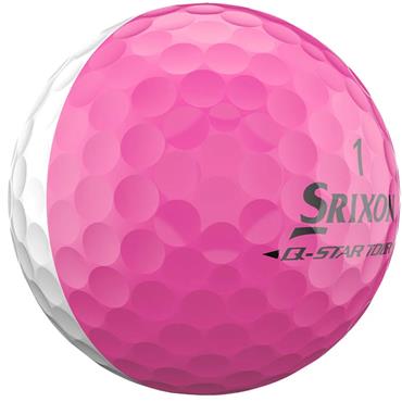 Srixon Q-Star Tour Divide Golf Balls Dozen WHITE PINK