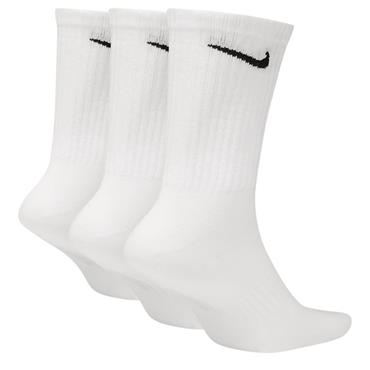 Nike LtWt 3 Pack Crew  Socks Large White 100