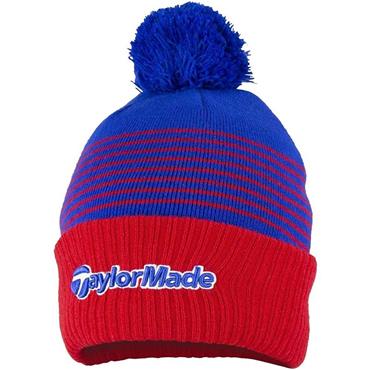 TaylorMade Bobble Beanie  Red - Royal - White
