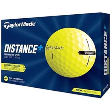 TaylorMade Distance + Golf Balls Dozen Yellow