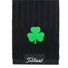 Titleist Tri Fold Cart Towel Shamrock 16"x16"  Black