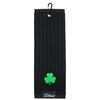Titleist Tri Fold Cart Towel Shamrock 16"x16"  Black