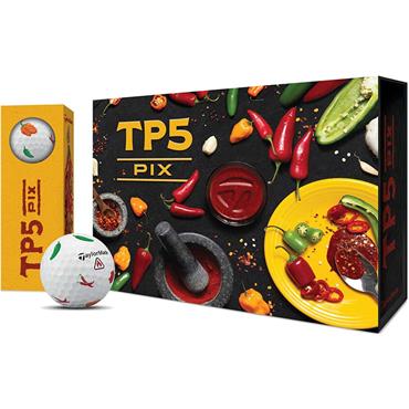 TaylorMade TP5 pix 3.0 Peppers Golf Ball Dozen White
