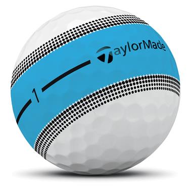 TaylorMade Tour Response Stripe Ball Dozen Neon Blue