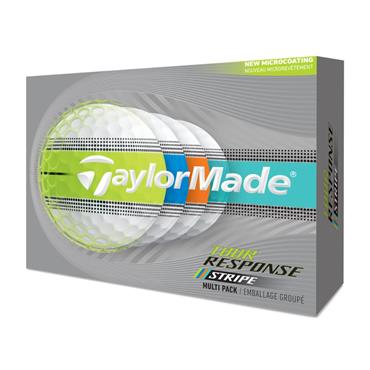 TaylorMade Tour Response Stripe Ball Dozen Neon Multi