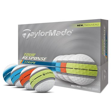 TaylorMade Tour Response Stripe Ball Dozen Neon Multi