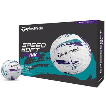 TaylorMade Speedsoft Ink Ball Dozen Purple - Teal