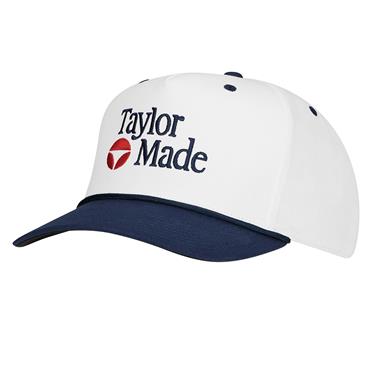 TaylorMade Gents LS A-Frame Stock Rope Hat Regular White