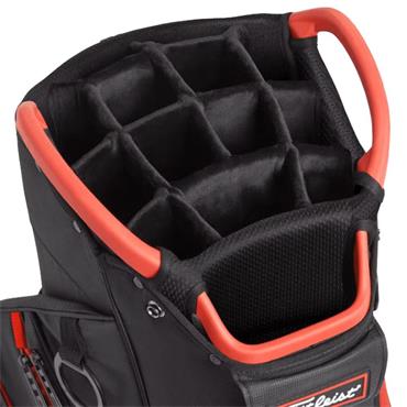 Titleist 14 Cart Bag  Black - Black - Red