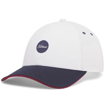 Titleist Nautical Links Montauk Tech Seersucker Cap White - Navy