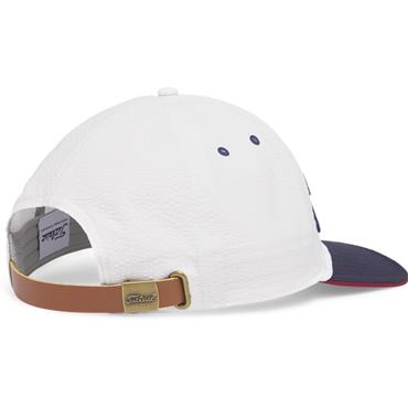Titleist Nautical Links Players Seersucker Cap White - Navy
