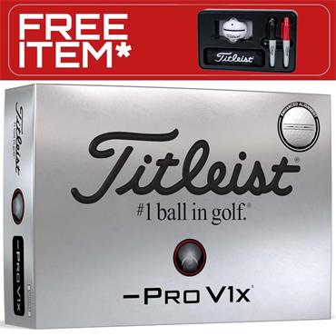 Titleist Pro V1x Left Dash AIM Enhanced Golf Ball Dozen White