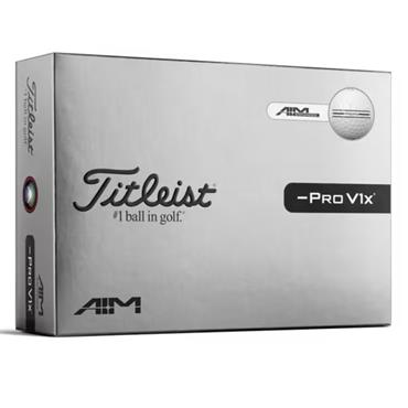 Titleist Pro V1x Left Dash AIM Enhanced Golf Ball Dozen White