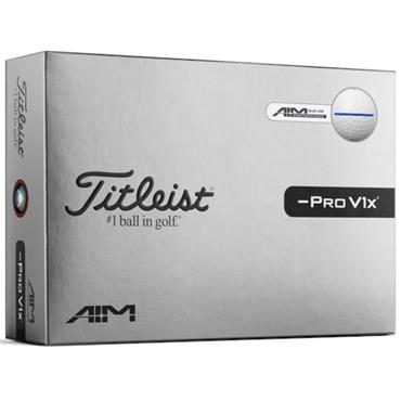 Titleist Pro V1x Left Dash AIM Golf Balls Dozen White