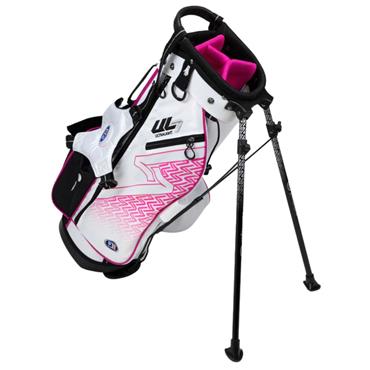 U.S. Kids US Kids 48" Stand Bag  White - Pink - Black