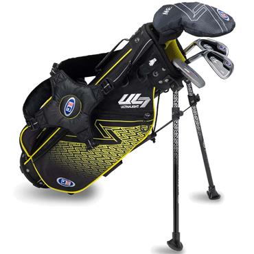 U.S. Kids Junior Age 5+ (42") 4 Club Stand Set Left Hand Black - Yellow