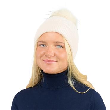 Surprizeshop Ladies Waterproof Bobble Hat  Winter White