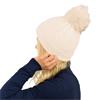 Surprizeshop Ladies Waterproof Bobble Hat  Winter White