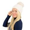 Surprizeshop Ladies Waterproof Bobble Hat  Winter White