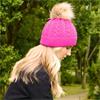 Surprizeshop Waterproof Bobble hat  Hot Pink