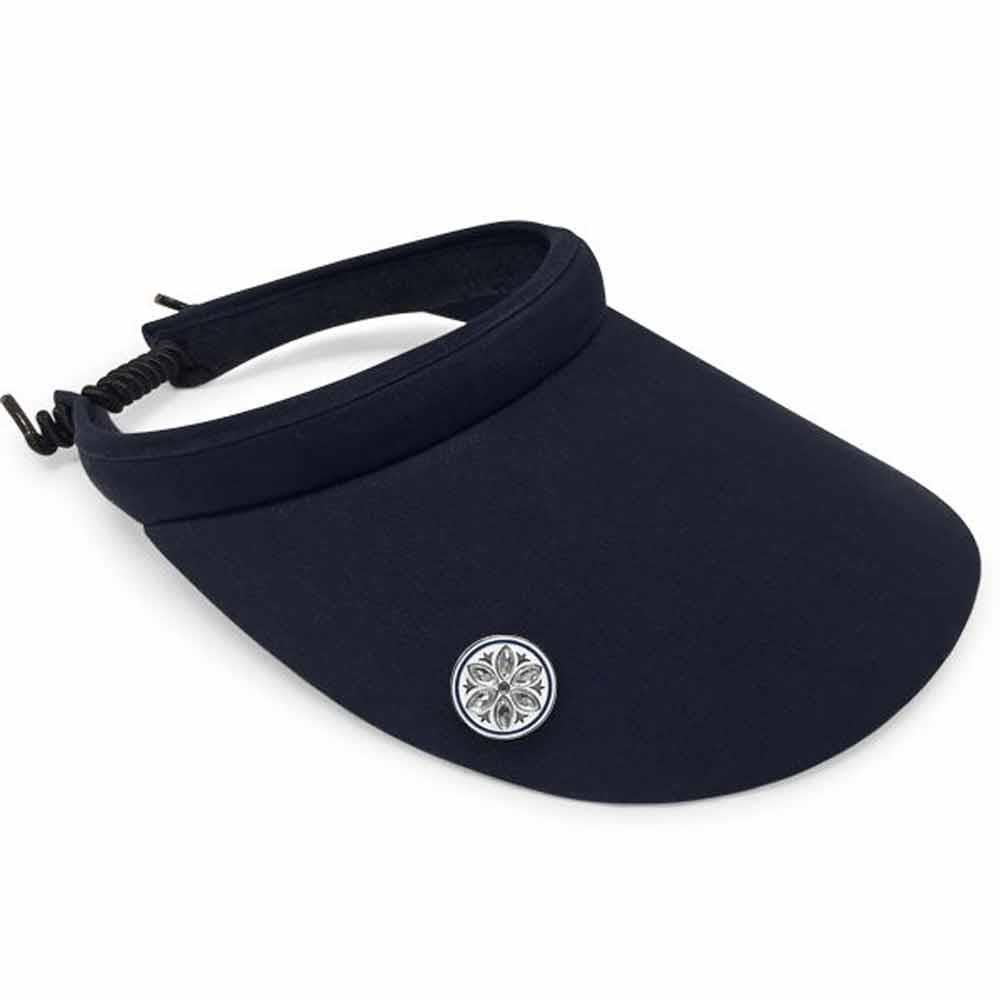 Wide Brimmed Visor Navy Golf Store