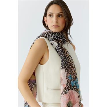 Schal Scarf Gold Red