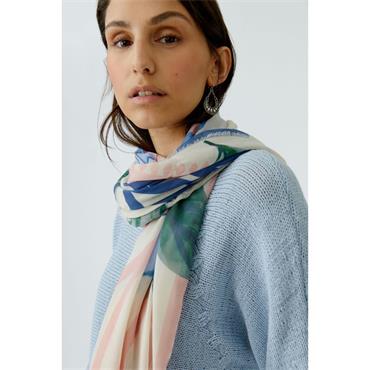 Scarf in a Blue & Blush Floral Design
