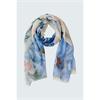Scarf in a Blue & Blush Floral Design